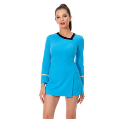 Star Trek TNG Kleid Uniform Cosplay Kostüm Karneval Fasching Party Rot & Blau & Gelb Erwachsene