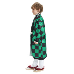 Kinder Demon Slayer Kimetsu no Yaiba Kamado Tanjirou Cosplay Kostüm Kimono Outfits Halloween Karneval Anzug