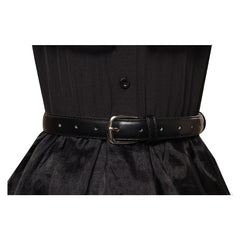 Kinder Mädchen Addams Mittwoch Kleid ärmellos schwarz Kleid