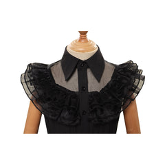 Kinder Mädchen Addams Mittwoch Kleid ärmellos schwarz Kleid
