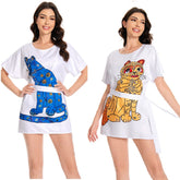 ABBA 70er Jahr Kleid Retro Style Damen Kleid Sommer kurzarm Outfits