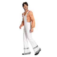 Herren Retro Style Cosplay Kostüm Outfits Halloween Karneval Anzug Bjorn Ulvaeus ABBA