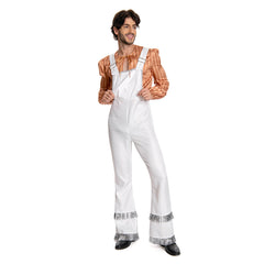 Herren Retro Style Cosplay Kostüm Outfits Halloween Karneval Anzug Bjorn Ulvaeus ABBA