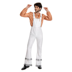 Herren Retro Style Cosplay Kostüm Outfits Halloween Karneval Anzug Bjorn Ulvaeus ABBA