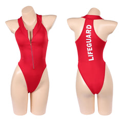 Baywatch Damen Badeanzug C.J. Parker Cosplay-Kostüm für Halloween, Karneval und Partys