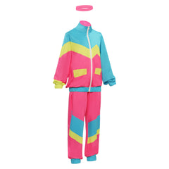 Kinder Retro Tanzsportbekleidung Kostüm 80er Jahre Höhe der Mode Muschelanzug Cosplay Kostüm