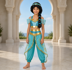 Aladdin Kinder Cosplay-Kostüm für Halloween, Karneval oder Partys: Jafar jasmine