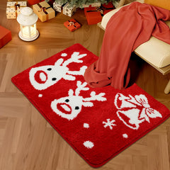 Weihnachten Kaschmir-Imitat Fußmatte Badezimmer Badezimmer saugfähige Fußmatte Dekoration