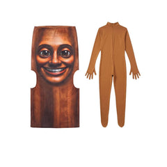 Halloween Kinder Cosplay Kostüm: Shan Hai Jing Holzmann TUNG TUNG SAHUR für Maskenball und Bühnenauftritt