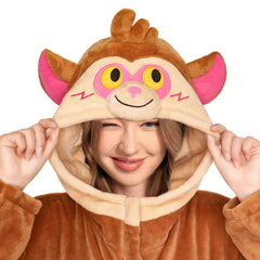 Erwachsene Unisex Affe Tier kostüm grün Schlafanzug einteiliger Pyjama