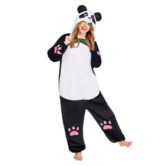 Erwachsene Unisex Riesenpanda Tier kostüm grün Schlafanzug einteiliger Pyjama