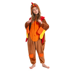 Kinder Truthahn Tierkostüm Schlafanzug einteiliger Pyjama Bademäntel für Erwachsene unisex Thanksgiving