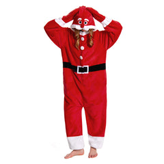 Unisex Erwachsene Familienpyjamas Weihnachten - Schneemann, Rentier Weihnachtsmann Schlafanzug einteiliger Pyjama