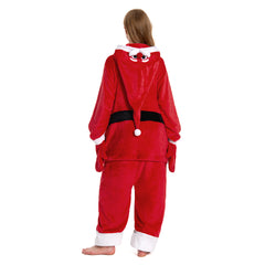 Unisex Erwachsene Familienpyjamas Weihnachten - Schneemann, Rentier Weihnachtsmann Schlafanzug einteiliger Pyjama