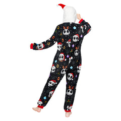 Erwachsene Unisex Jack Skellington Kostüm Schlafanzug Halloween Karneval Outfit