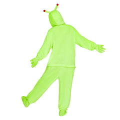 Erwachsene Unisex Aliens kostüm grün Schlafanzug einteiliger Pyjama
