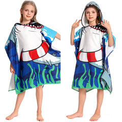 Kinder Hai Strandtücher mit Kapuze Tierkostüm Sommer Robe