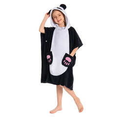 Kinder Panda Graue Katze Kaninchen Strandtücher mit Kapuze Tierkostüm Sommer Robe
