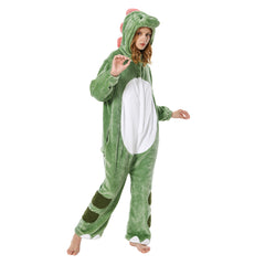 Erwachsene Unisex Dinosaurier Tierkostüm Schlafanzug einteiliger Pyjama