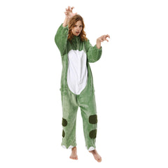 Erwachsene Unisex Dinosaurier Tierkostüm Schlafanzug einteiliger Pyjama