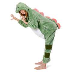 Erwachsene Unisex Dinosaurier Tierkostüm Schlafanzug einteiliger Pyjama