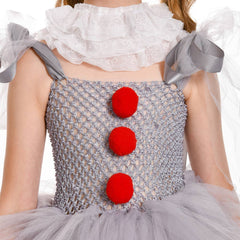 Kinder Mädchen Pennywise Cosplay Kostüm Halloween Karneval Kleid