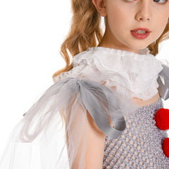 Kinder Mädchen Pennywise Cosplay Kostüm Halloween Karneval Kleid