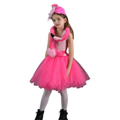 Kinder Mädchen tutu Kleid Flamingo Cosplay Kostüm Outfits Halloween Karneval Anzug