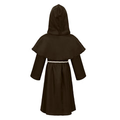 Kinder Braune mittelalterliche Renaissance-Mönchsrobe Priestergewand