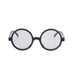 Vintage Runde Zauberer Brille mit weißen Gläsern Perfekt für Wizard Cosplay und Halloween Outfits