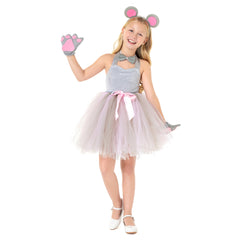 Kinder Mädchen Maus tutu Kleid Cosplay Kostüm Outfits Halloween Karneval Anzug