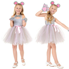 Kinder Mädchen Maus tutu Kleid Cosplay Kostüm Outfits Halloween Karneval Anzug
