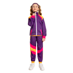 Kinder Retro Vintage Hip-Hop Disco Tanz Cosplay Kostüm Outfits Halloween Karneval Anzug