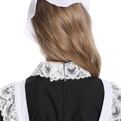 Kinder Mädchen Thanksgiving 17. Jahrhundert Kolonialstil Pilger Hirtenmädchen Kleid Cosplay Kostüm Outfits Halloween Karneval Anzug