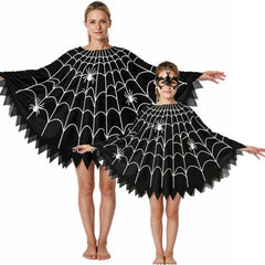 Halloween Spinne Kostüm Cape - Spinnen Umhang für Cosplay & Maskerade, Leicht Anziehbares Spinne Kostüm Teil für Erwachsene und Kinder