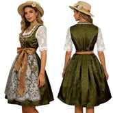 Damen grün Oktoberfest Kleid Cosplay Kostüm Outfits Halloween Faschingskostüm Münchner Bierfest