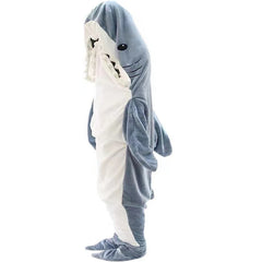 Hai-Decke Hoodie Erwachsene, tragbare Hai-Decke, Hai-Schlafsack, weicher kuscheliger warmer Flanell-Hoodie, Hai-Decke Onesie