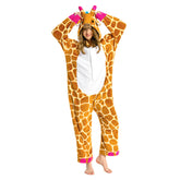 Erwachsene Unisex Giraffe Tierkostüm Schlafanzug einteiliger Pyjama