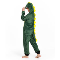 Erwachsene Unisex Krokodil Tierkostüm grün Schlafanzug einteiliger Pyjama