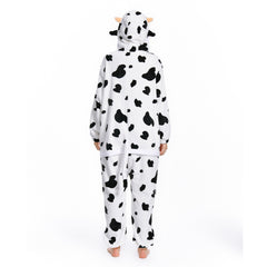 Erwachsene Unisex Kuh Tierkostüm rosa Schlafanzug einteiliger Pyjama