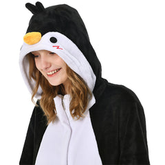 Erwachsene Unisex Pinguin Tierkostüm Schlafanzug einteiliger Pyjama