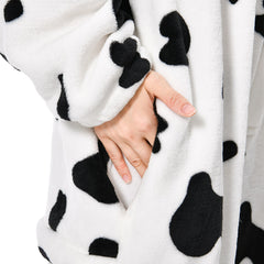 Erwachsene Unisex gefleckte Hund Tierkostüm Schlafanzug einteiliger Pyjama