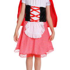 Kinder Mädchen Märchen Halloween Rotkäppchen Kleid Cosplay Kostüm Outfits Halloween Karneval Anzug