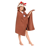 Kinder Rentier Strandtücher mit Kapuze Reh Bambi Tierkostüm Sommer Robe