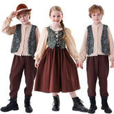Kinder Mädchen Kleid Märchen Landhausstil cosplay Kostüm Outfits Halloween Karneval Anzug