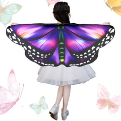 Kinder Halloween bedruck Schmetterlingsflgel Flgel Kostm, Schmetterling Pixie Cape Mädchen, Festival Kostüm Partei, Mehrfarbig