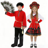 Kinder rot Russische Trachten für Jungen und Mädchen Kindertag Kostüm Cosplay Sets