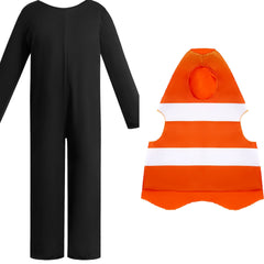 Kinder Kapuzenpulli Verkehrskegel Halloween Cosplay Performance Kostüme Kindergarten Party Performance Kostüm