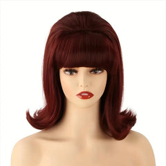 Damen Perücke 50er 60er 70er Retro Stil,Synthetikhaar,für Kostümparty Halloween Karneval