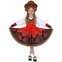 Kinder rot Russische Trachten für Jungen und Mädchen Kindertag Kostüm Cosplay Sets